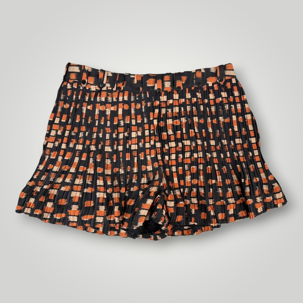 NEW Verb Skort Womens 3X Multicolor Pleated Culotte Pull On Geometric Plus